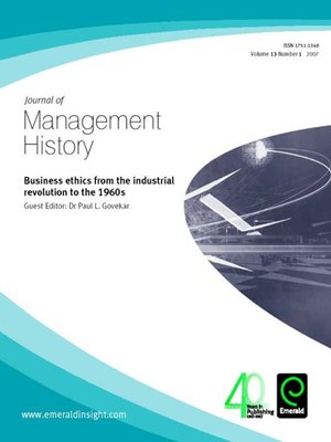 cover image of Journal of Management History, Volume 13, Issue 1